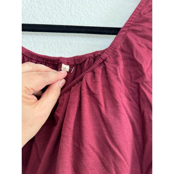 NWT Women's Off Shoulder Maroon Hi-Low Maternity Dress Empire Gown Small - Picture 10 of 12